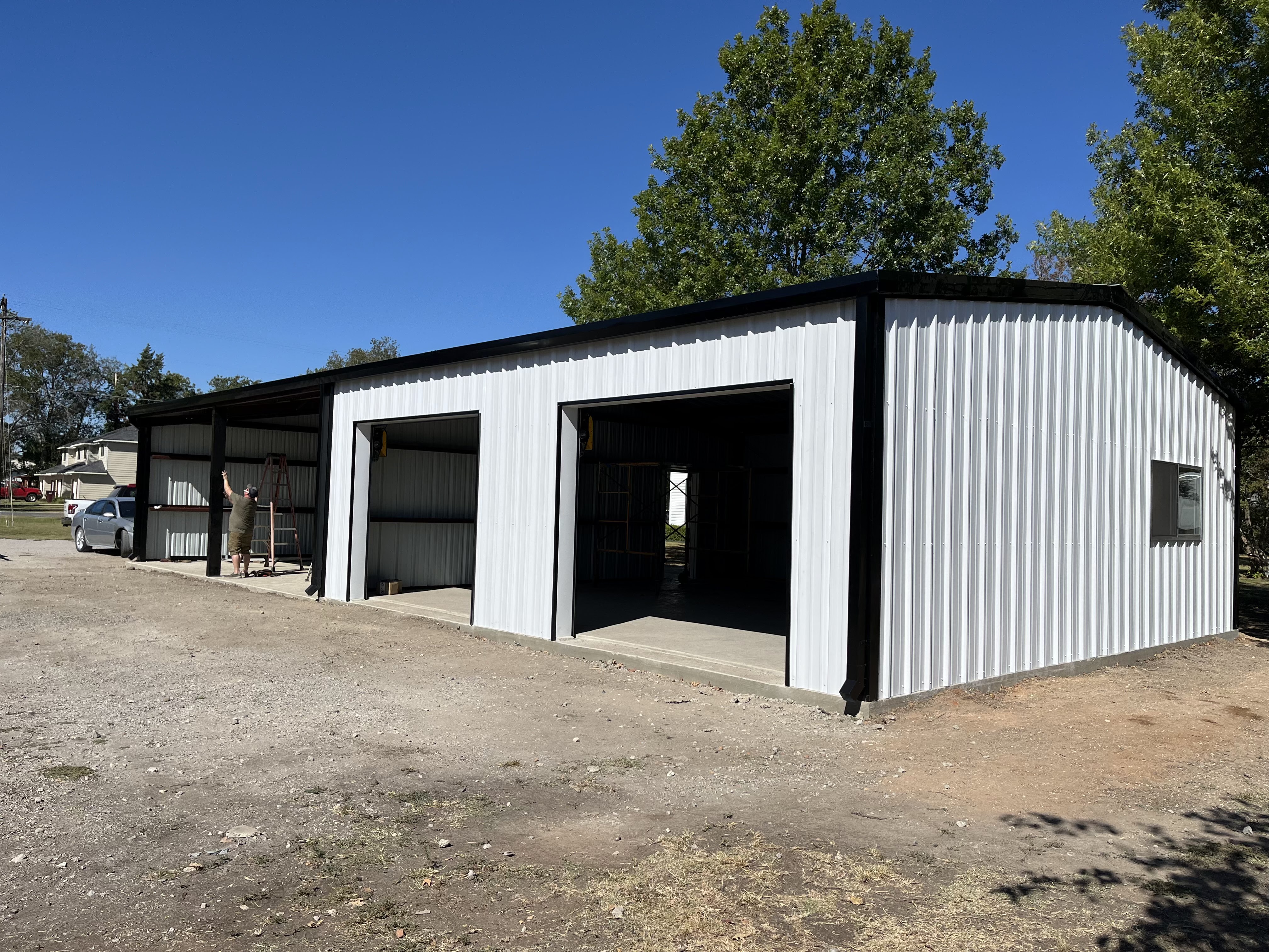 Steel structural framing for new commercial building